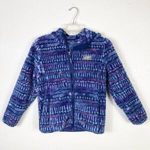 Girl’s Eddie Bauer Blue & Purple Faux Fur Zip Up Teddy Jacket